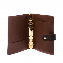 Pre Owned Louis Vuitton Monogram Canvas Medium Ring Agenda Cover