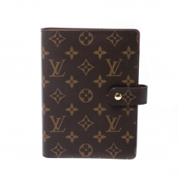 Pre Owned Louis Vuitton Monogram Canvas Medium Ring Agenda Cover