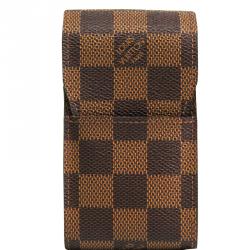 Pre Owned Louis Vuitton Damier Ebene Canvas Cigarette Case