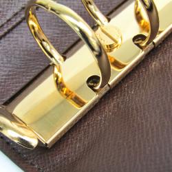 Pre Owned Louis Vuitton Damier Ebene Canvas Medium Ring Agenda Cover