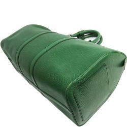Louis Vuitton Green Epi Leather Borneo Keepall 45 Duffle Bag 569lvs311 –  Bagriculture