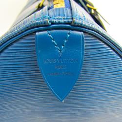Pre Owned Louis Vuitton Toledo Blue Epi Leather Keepall 45 Bag