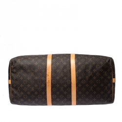 Pre Owned Louis Vuitton Monogram Canvas Keepall Bandouliere 55 Bag