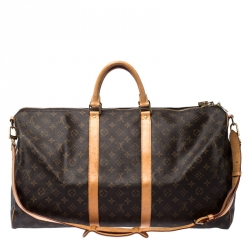 Pre Owned Louis Vuitton Monogram Canvas Keepall Bandouliere 55 Bag