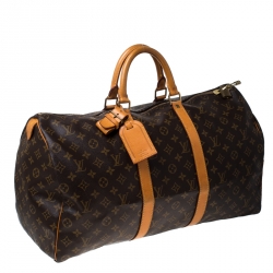 Pre Owned Louis Vuitton Monogram Canvas Keepall 50 Bag