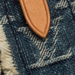 Pre Owned Louis Vuitton Blue Monogram Denim Luggage Tag