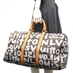 Pre Owned حقيبة يد لوي فيتون جرافيتي كييب أوول 50 كانفاس مونوجرامي