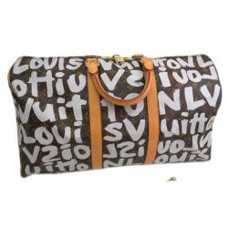 Pre Owned حقيبة يد لوي فيتون جرافيتي كييب أوول 50 كانفاس مونوجرامي