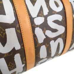 Pre Owned حقيبة يد لوي فيتون جرافيتي كييب أوول 50 كانفاس مونوجرامي