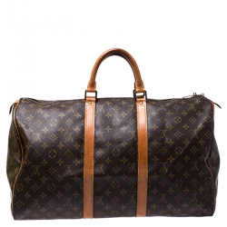 Pre Owned Louis Vuitton Monogram Canvas Keepall 50 Bag