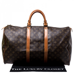 Pre Owned Louis Vuitton Monogram Canvas Keepall 50 Bag