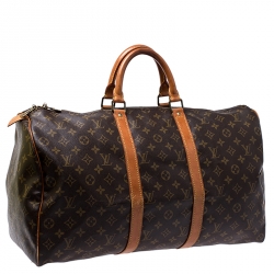 Pre Owned Louis Vuitton Monogram Canvas Keepall 50 Bag