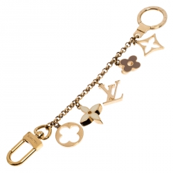 Louis Vuitton Bag Charm Fleur De Monogram Gold Multicolor in Brass with  Brass - US