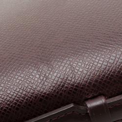 Pre Owned Louis Vuitton Burgundy Taiga Leather Atoll Travel Organizer