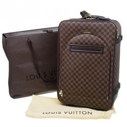Pre Owned Louis Vuitton Damier Ebene Canvas Pegase 55 Suitcase 