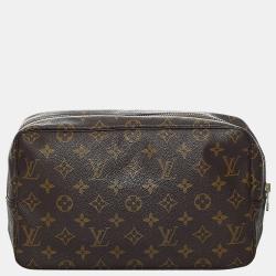 مملوكة مسبقًا Louis Vuitton Brown Monogram Trousse Toilette 28