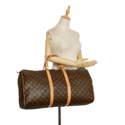 Pre Owned Louis Vuitton Brown Monogram Keepall 55