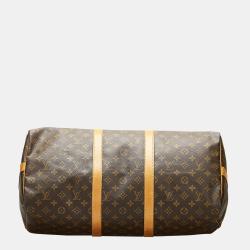 Pre Owned Louis Vuitton Brown Monogram Keepall Bandouliere 50