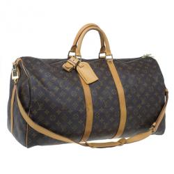 مملوكة مسبقًا Louis Vuitton Monogram Canvas Keepall Bandouliere 55