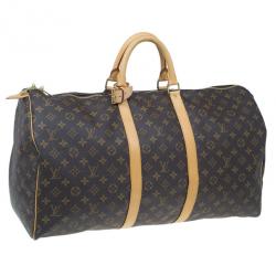 Pre Owned Louis Vuitton Monogram Canvas Keepall Bandouliere 55