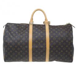 Pre Owned Louis Vuitton Monogram Canvas Keepall Bandouliere 55