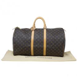 Pre Owned Louis Vuitton Monogram Canvas Keepall Bandouliere 55