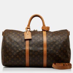 Pre Owned Louis Vuitton Monogram Keepall Bandouliere 50
