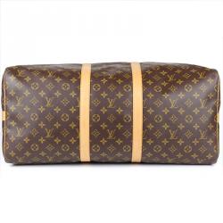 Pre Owned Louis Vuitton Monogram Canvas Keepall Bandouliere 55 Bag