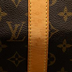 Pre Owned Louis Vuitton Brown Monogram Keepall Bandouliere 50