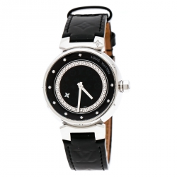 Louis Vuitton Tambour, A Black Stainless Steel And Rose Gold