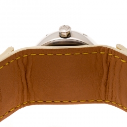Louis Vuitton Mother of Pearl Stainless Steel Tambour Q121C Women's Wristwatch 28 mm