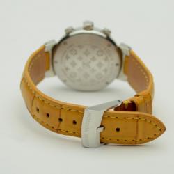 Louis Vuitton Yellow Tambour Chronograph Womens Wristwatch 
