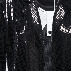 Love Moschino Black Sequined Open Blazer M