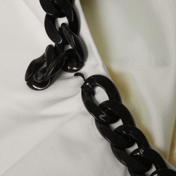 Love Moschino White Cotton Chain Detail Cropped Jacket M