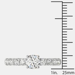 Pre Owned 14K White Gold Solitaire Natural Diamond Engagement Ring (1.00 Ctw) US 7