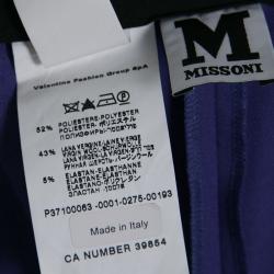 Pre Owned M Missoni Blue Tailored Trousers L