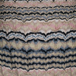 Pre Owned M Missoni Multicolor Textured Lurex Knit Sleeveless High Neck Top M