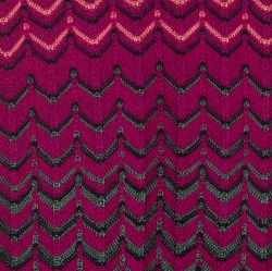 Pre Owned M Missoni Multicolor Ombre Pattern Knit V Neck Dress M 