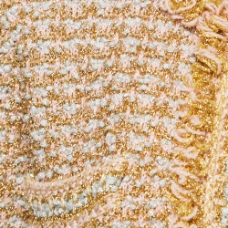 Pre Owned M Missoni Gold/Multicolor Knit Cropped Tweed Jacket S