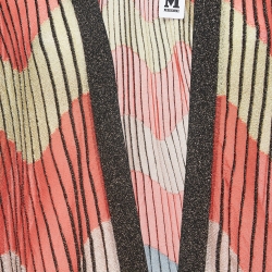 مملوكة مسبقًا M Missoni Multicolor Striped Knit Flared Sleeve Cardigan L