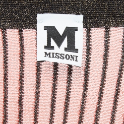 مملوكة مسبقًا M Missoni Multicolor Striped Knit Flared Sleeve Cardigan L