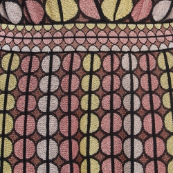 Pre Owned M Missoni Multicolor Patterned Lurex Knit Midi Dress M