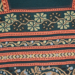 Pre Owned M Missoni Green/Multicolor Patterned Knit Midi Dress S