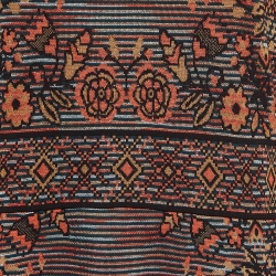 Pre Owned M Missoni Brown Floral Intarsia Knitted Long Sleeve Midi Dress L