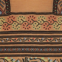 Pre Owned M Missoni Brown Patterned Wool Blend Knit Midi Dress S