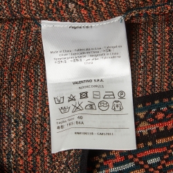 Pre Owned M Missoni Multicolor Patterned Knit Bell Sleeves Top S