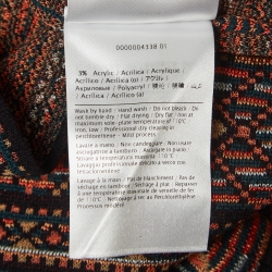 Pre Owned M Missoni Multicolor Patterned Knit Bell Sleeves Top S