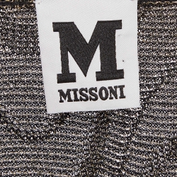 M Missoni Black/Gold Patterned Lurex Knit Top & Trouser Cord Set L/M