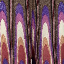 Pre Owned M Missoni Multicolor Lurex Knit Tube Top and High Waist Pants Set M