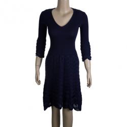 Pre Owned M Missoni Purple Knit Dress M